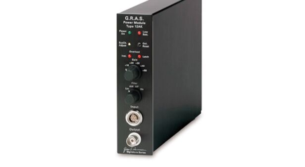 12AK – 1-Kanal Mikrofon-Versorgungsmodul, LEMO, mit Verstärkung, Filtern und SysCheck-Generator