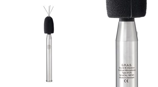 41CN – Außenmikrofon Mikrofon für Umweltlärm, Schalleinfallswinkel 90º, mit Aktuatorkalibrierung