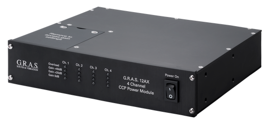 12AX – 4-Kanal Mikrofon-Versorgungsmodul, CCP/IEPE, mit Verstärkung