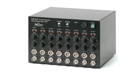 12AG – 8-Kanal Mikrofon-Versorgungsmodul, LEMO, mit Verstärkung, Filtern und SysCheck-Generator