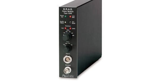 12AK – 1-Kanal Mikrofon-Versorgungsmodul, LEMO, mit Verstärkung, Filtern und SysCheck-Generator